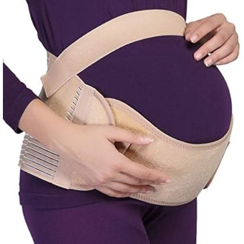 NEOTech Care Maternity Pregnancy Support Belt / Brace - Back, Abdomen, Belly Band (Beige, M)