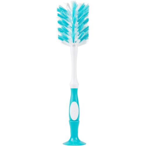 Dr. Brown's Deluxe Bottle Brush, Cleaning Brush for Baby Bottles, Nipples, and Sippy Cups with Suction Cup Stand & Bonus Brush, BPA Free
