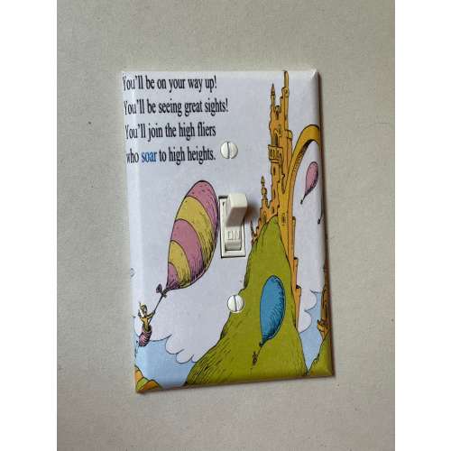 Dr. Seuss Oh the places you’ll go - Light Switch Cover Plate