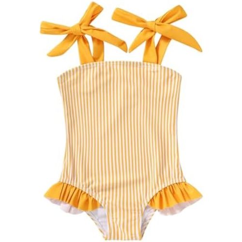 Stripe One-Piece Swimwear
