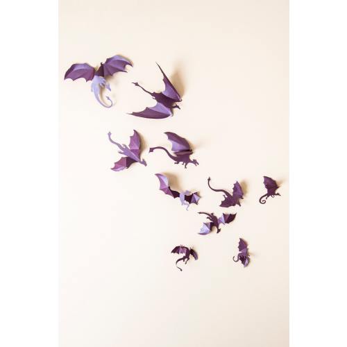 3D Dragon Wall Art: dragon silhouettes
