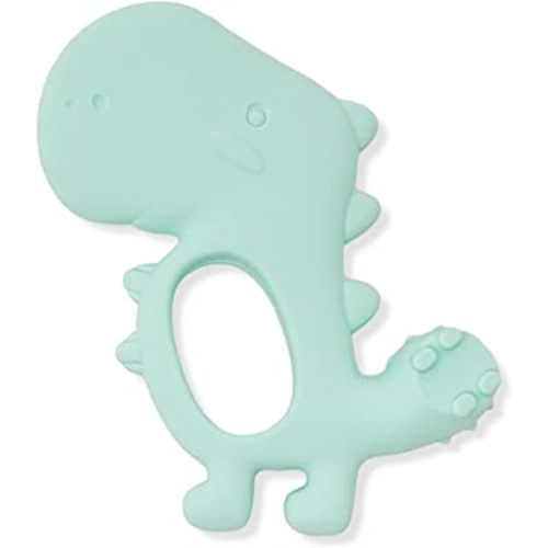 Brushing Buddy - 2-in-1 Silicone Teether and Brushing-Time Mouth Prop Toy to Make Baby and Toddler toothbrushing and flossing More Fun (Mint)