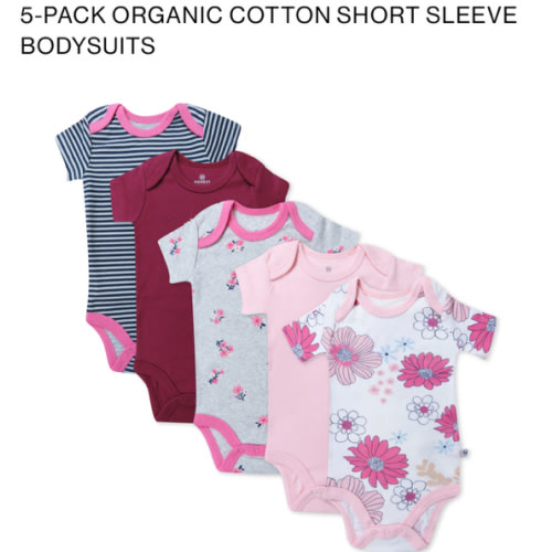 5-Pack Organic Cotton Short Sleeve Bodysuits | Honest Baby Clothing