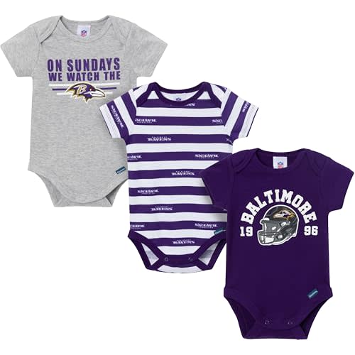 Gerber NFL baby-boys Nfl 3-pack Onesie Bodysuit