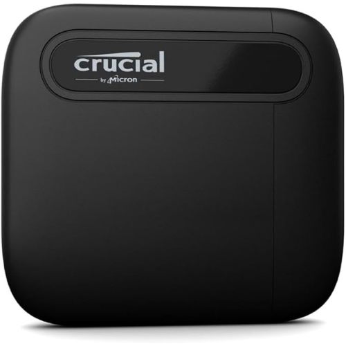 Crucial X6 1TB Portable SSD – Up to 800MB/s, USB 3.2 – External Solid State Drive for PC, Mac, PS5, Xbox – CT1000X6SSD9
