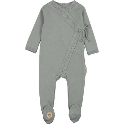 Pointelle Twist Footie, Quarry - Mon Tresor Bebe | Maisonette
