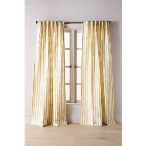 Costanza Woven Stripe Cotton Curtain 96" x 50"