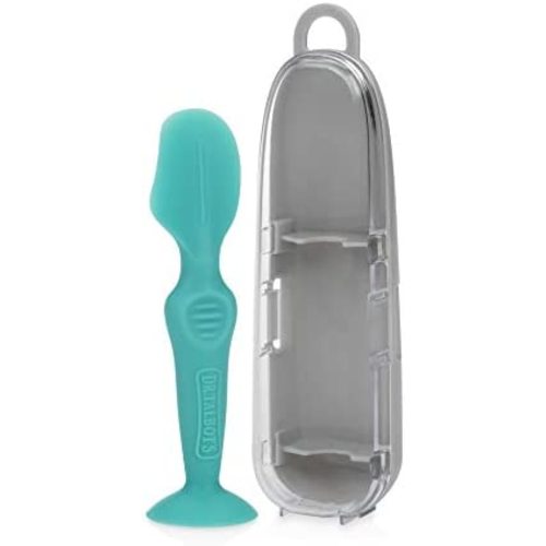 Dr. Talbot's Diaper Cream Soft Silicone Brush with Suction Base & Hygienic Case, Aqua, Mini Size