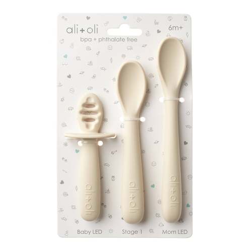 Ali+Oli (3-pc) Multi Stage Spoon Set for Baby (Coco) 6m+ – Madison Grace Home