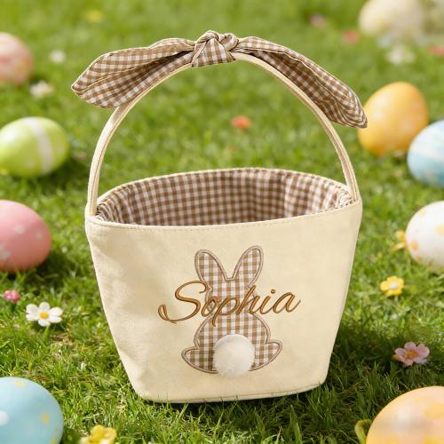 Basket Color: Khaki/Thread Color: Pink/ Name:Everlie/Font:F6