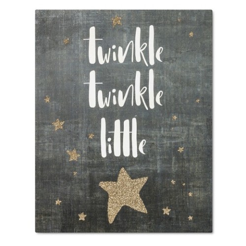 Wall Canvas Twinkle Twinkle (11"x14") - Cloud Island™ - Black