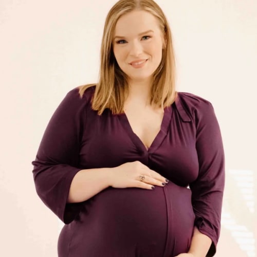 Lila Labor & Postpartum Gown / Size Standard/ Color Plum or Grey