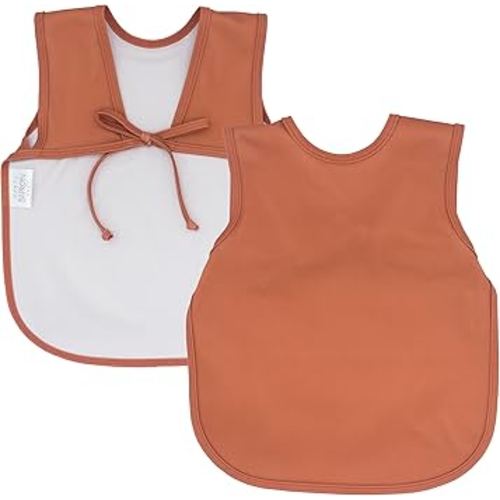 BapronBaby Minimalist Copper Bapron - No Neck Tie Safer Bib for Baby & Toddler - Soft Waterproof Stain Resistant - Machine Washable - Sz Baby/Toddler 6m-3T