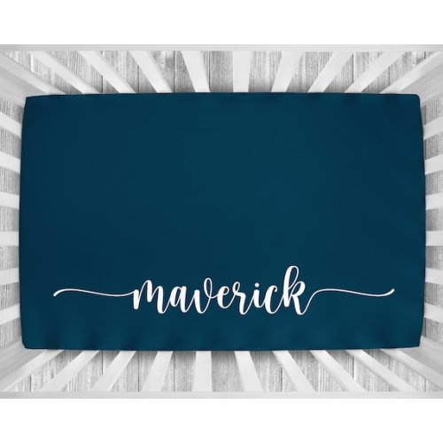 Personalized Crib Sheet Baby Boy Name Personalized Crib Sheet Custom Name Crib Sheet Navy Blue Boy Nursery Bedding Matching Nursery - Etsy
