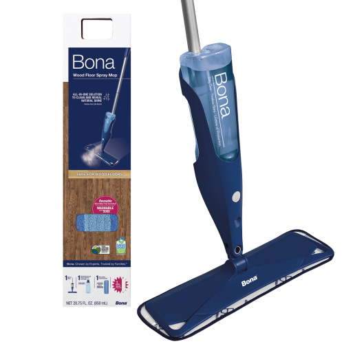 Bona Spray Mop for Hardwood Floors, with Refillable Cartridge & Washable Microfiber Pad