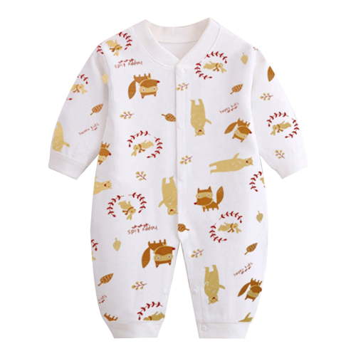 Summer Savings Clearance 2025 Bovxnpu Baby Girl Bodysuit, Infant Baby Cotton Bodysuits, Child Printing Newborn Button-Neck Long Sleeved Long Rompers 6-9 Months