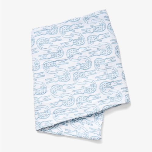Swaddle - Alligator in Bay Blue | Lewis