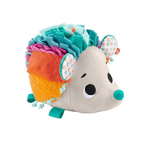 Fisher-Price Newborn Toy Cuddle ‘N Snuggle Hedgehog Plush with Sounds and Textures for Infant Sensory Play Ages 3+ Months