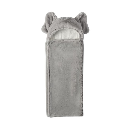 Faux-Fur Animal Baby Hooded Towel - Elephant