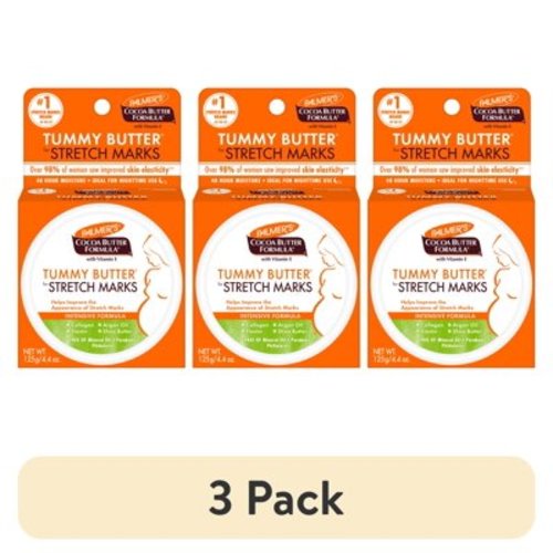 (3 pack) Palmer's Cocoa Butter Formula Tummy Butter for Stretch Marks before, during, and after Pregnancy, 4.4 oz.
