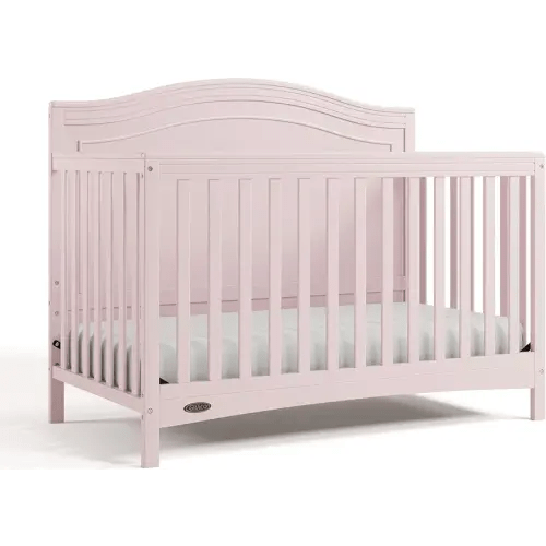 Graco Paris 4-in-1 Convertible Crib - GREENGUARD Gold Certified, Converts to Toddler Bed, Daybed and Full Bed, Fits Standard Crib Mattress, Adjustable Mattress Base, Blush