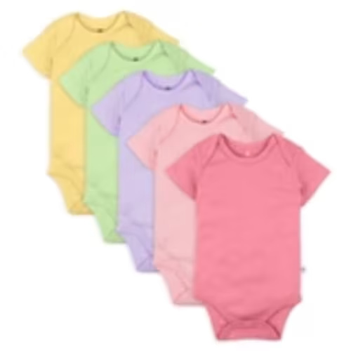 5-Pack Organic Cotton Short Sleeve Bodysuits | Honest Baby Clothing | 3-6m