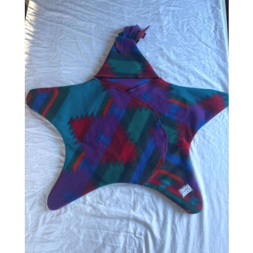 Fleece multicolor Star Wrap, Fleece Baby Blanket, Stroller Blanket, 0-6 months, Baby Shower Gift