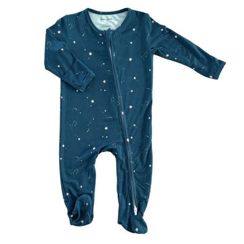 Footie Zippered One Piece in Starry Night – Dear Perli