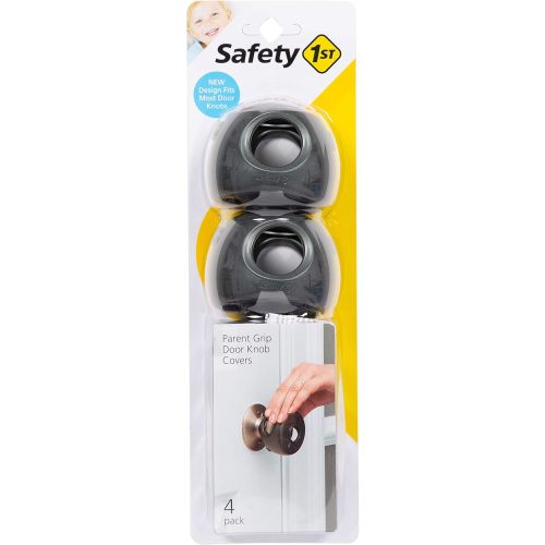 Safety 1st Parent Grip Door Knob Covers, Grey/Charcoal, 4 Count (Pack of 1)