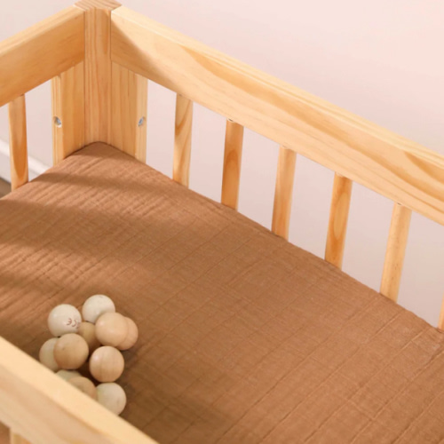 All-Stages Bassinet Sheet in GOTS Certified Organic Muslin Cotton