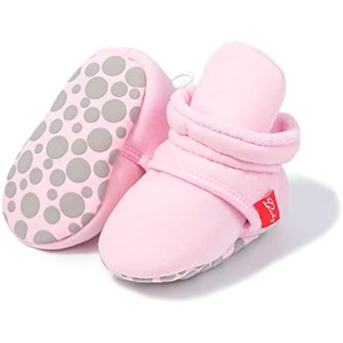 RVROVIC Baby Boys Girls Cozy Fleece Boots with Non Skid Bottom Warm Winter Socks Slippers