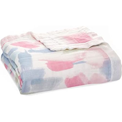 aden + anais Silky Soft Dream Blanket, 100% Viscose Bamboo Boutique Muslin Baby Blankets for Girls & Boys, Ideal Newborn Nursery & Crib Blanket, Shower & Registry Gift, Florentine
