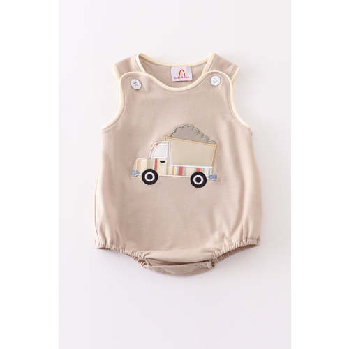 Khaki truck applique bubble – HoneyBean