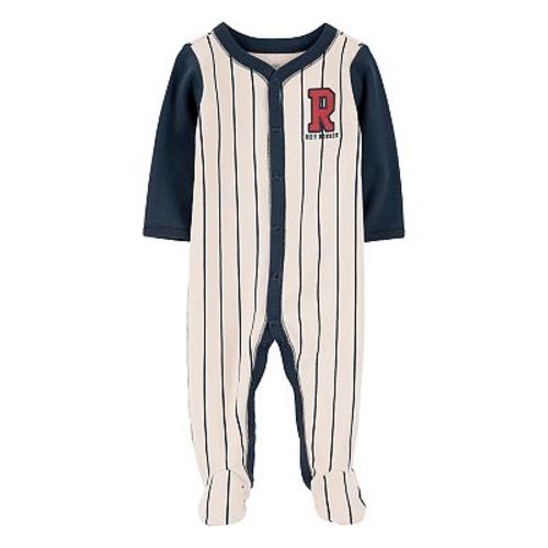 Baby Boy Carter's Baseball Rookie 2-Way Zip Sleep & Play Pajamas