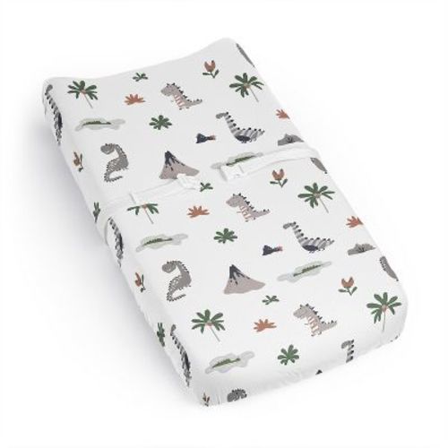 Sweet Jojo Designs Boy Girl Gender Neutral Unisex Changing Pad Sheet Modern Dinosaurs Multicolor