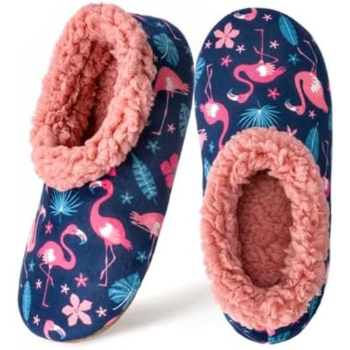 Cozylook Fuzzy Slippers for Women Indoor Soft Sole Slipper Socks with Non Slip Grippers Warm Fluffy