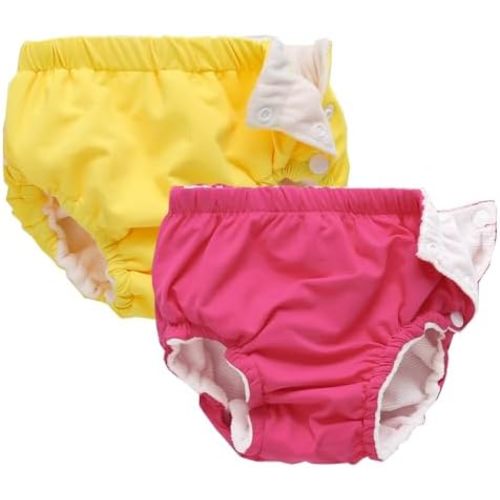 IIjnUhb Swim Diapers Baby Reusable 2 Pack,Washable Pants for 0-3 Years Boys Girls Swimming Lesson Shower Gifts