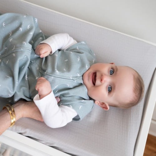 Blue Bird Print Cotton Sleep Sack | HALO