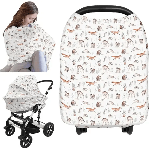 Car Seat Covers for Babies - Nursing Cover, Baby Car Seat Cover, Nursing Covers for Breastfeeding, Carseat Cover Girls, Boy, Breastfeeding Cover, Infant Car Seat Cover, Stroller Cover (Arcadia)