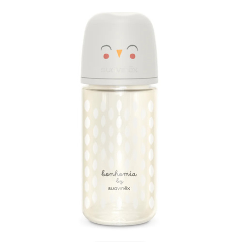 Beige Suavinex Bonhomia Glass Bottle - 8oz