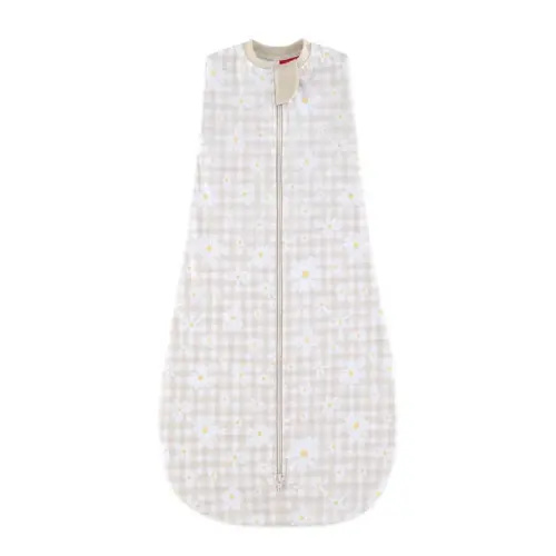 Bilbi Swaddle 0.2 Tog Gingham Daisy Size 0-3 Months | Baby Bunting AU