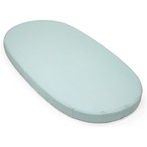 Stokke Sleepi Fitted Sheet, Dots Sage - Soft Sheets for Sweet Dreams - Made for Stokke Sleepi Crib/Bed - 100% Fine Cotton Percale - Washable