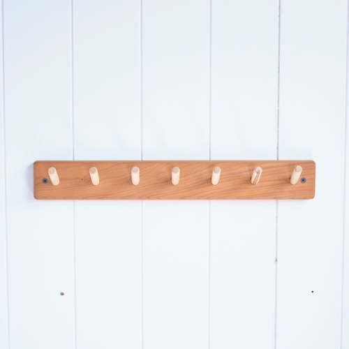 Cherry Wood Coat Racks (Playroom Rack) - 18", 24", or 33.5" long