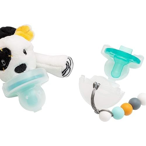 Keepsie Pacifier Holder – Protective Cover for Pacifiers & Clips | Made in USA | BPA-Free | Fits Most Brands | Travel Case for Diaper Bag & Home | White 2 Pack