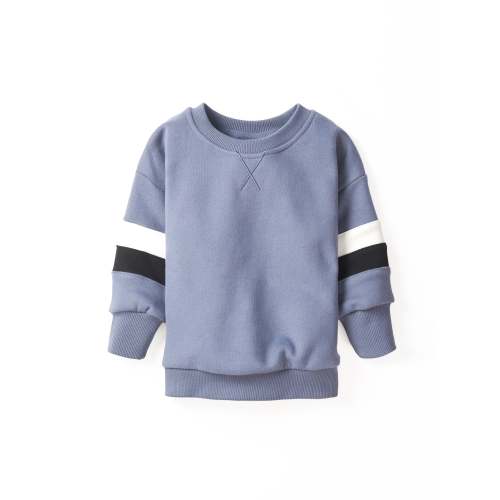 Elevated Stripe Crewneck - Blue