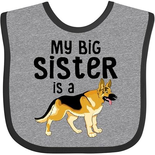 inktastic My Big Sister Is a German Shepherd Baby Bib