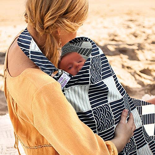 UHINOOS Nursing Cover,Infinity Soft Breastfeeding Cotton for Babies with No See Through Cotton for Mother Nursing Apron for Breastfeeding (Dark)