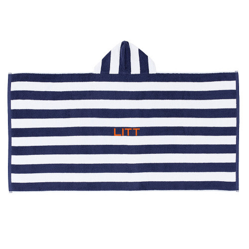 Rugby Stripe Kid Hooded Towels (with Personalization)