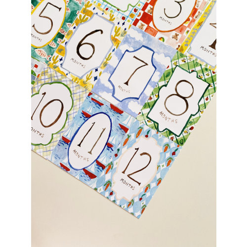 Rustic Painted Baby Milestone Marker Cards