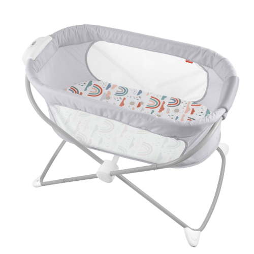Fisher-Price Soothing View Bassinet – Rainbow Showers, For newborns and infants